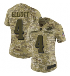 Women's Nike Philadelphia Eagles #4 Jake Elliott Limited Camo 2018 Salute to Service NFL Jersey