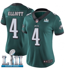 Women's Nike Philadelphia Eagles #4 Jake Elliott Midnight Green Team Color Vapor Untouchable Limited Player Super Bowl LII NFL Jersey