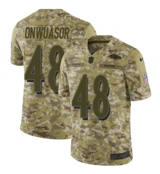 Men's Nike Baltimore Ravens #48 Patrick Onwuasor Limited Camo 2018 Salute to Service NFL Jersey