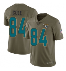 Men's Nike Jacksonville Jaguars #84 Keelan Cole Limited Olive 2017 Salute to Service NFL Jersey