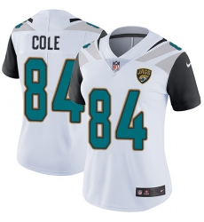 Women's Nike Jacksonville Jaguars #84 Keelan Cole White Vapor Untouchable Elite Player NFL Jersey