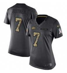 Women's Nike Kansas City Chiefs #7 Harrison Butker Limited Black 2016 Salute to Service NFL Jersey