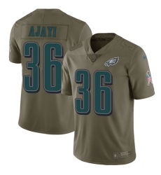 Men's Nike Philadelphia Eagles #36 Jay Ajayi Limited Olive 2017 Salute to Service NFL Jersey