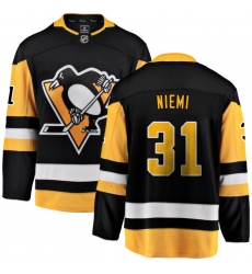 Youth Pittsburgh Penguins #31 Antti Niemi Fanatics Branded Black Home Breakaway NHL Jersey