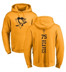 NHL Adidas Pittsburgh Penguins #75 Ryan Reaves Gold One Color Backer Pullover Hoodie