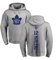 NHL Adidas Toronto Maple Leafs #12 Patrick Marleau Ash Backer Pullover Hoodie