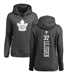 NHL Women's Adidas Toronto Maple Leafs #37 Timothy Liljegren Charcoal One Color Backer Pullover Hoodie