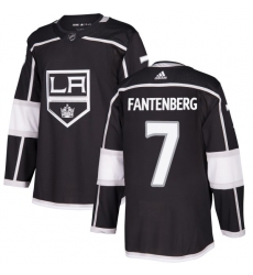 Men's Adidas Los Angeles Kings #7 Oscar Fantenberg Authentic Black Home NHL Jersey