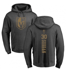 NHL Adidas Vegas Golden Knights #30 Malcolm Subban Charcoal One Color Backer Pullover Hoodie