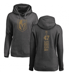 NHL Women's Adidas Vegas Golden Knights #47 Luca Sbisa Charcoal One Color Backer Pullover Hoodie