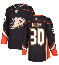 Youth Adidas Anaheim Ducks #30 Ryan Miller Authentic Black Home NHL Jersey
