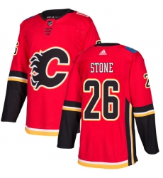Men's Adidas Calgary Flames #26 Michael Stone Authentic Red Home NHL Jersey