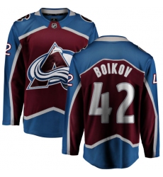 Men's Colorado Avalanche #42 Sergei Boikov Fanatics Branded Maroon Home Breakaway NHL Jersey