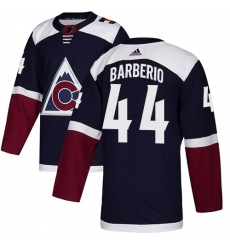 Men's Adidas Colorado Avalanche #44 Mark Barberio Authentic Navy Blue Alternate NHL Jersey