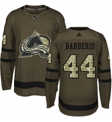 Youth Adidas Colorado Avalanche #44 Mark Barberio Authentic Green Salute to Service NHL Jersey