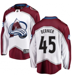 Youth Colorado Avalanche #45 Jonathan Bernier Fanatics Branded White Away Breakaway NHL Jersey