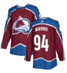 Youth Adidas Colorado Avalanche #94 Andrei Mironov Authentic Burgundy Red Home NHL Jersey