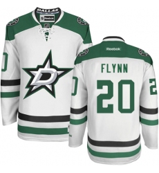 Women's Reebok Dallas Stars #20 Brian Flynn Authentic White Away NHL Jersey
