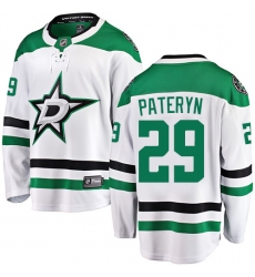 Men's Dallas Stars #29 Greg Pateryn Authentic White Away Fanatics Branded Breakaway NHL Jersey