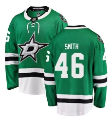Men's Dallas Stars #46 Gemel Smith Authentic Green Home Fanatics Branded Breakaway NHL Jersey