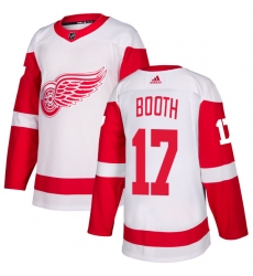 Women's Adidas Detroit Red Wings #17 David Booth Authentic White Away NHL Jersey