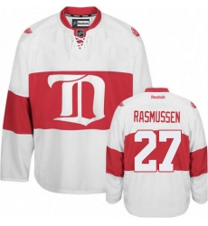Women's Reebok Detroit Red Wings #27 Michael Rasmussen Authentic White Third NHL Jersey