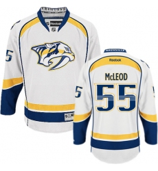 Men's Reebok Nashville Predators #55 Cody McLeod Authentic White Away NHL Jersey