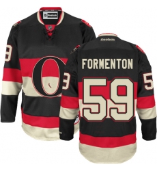 Men's Reebok Ottawa Senators #59 Alex Formenton Authentic Black Third NHL Jersey