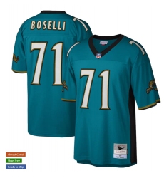 Men's Jacksonville Jaguars #71 Tony Boselli 1997 Mitchell & Ness Teal NFL Throwback Football Jersey
