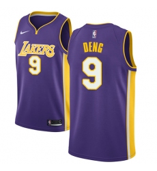 Women's Nike Los Angeles Lakers #9 Luol Deng Swingman Purple NBA Jersey - Statement Edition