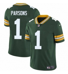 Men's Green Bay Packers #1 Micah Parsons Nike Green Limited Jersey