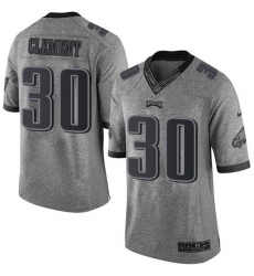 Men's Nike Philadelphia Eagles #30 Corey Clement Limited Gray Gridiron NFL Jersey
