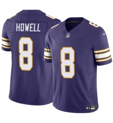 Men's Minnesota Vikings #8 Sam Howell Purple 2023 F.U.S.E. Throwback Vapor Untouchable Limited Football Stitched Jersey