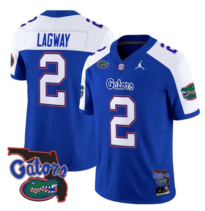 Men's Florida Gators #2 DJ Lagway Royal Alternate 2024 F.U.S.E. Florida Vapor Limited Stitched Football Jersey