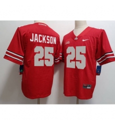 Men's Ohio State Buckeyes #25 Jackson Red Limited Stitched Football Jersey