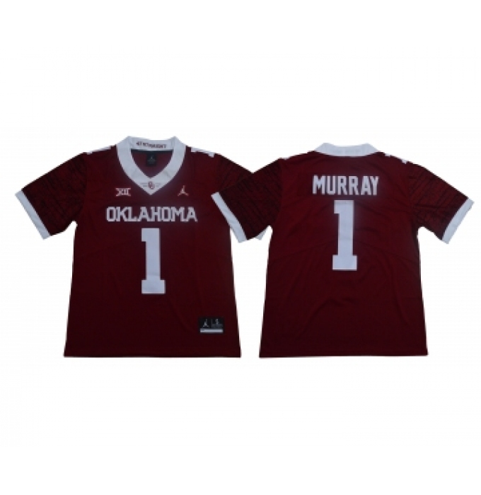 Oklahoma Sooners 1 Kyler Murray Red 47 Game Winning Streak College Football Jersey