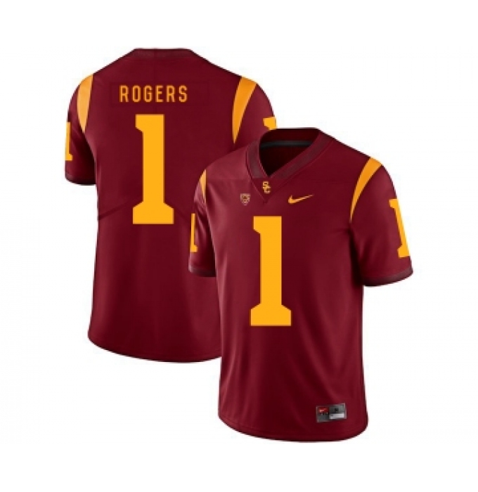 USC Trojans 1 Darreus Rogers Red College Football Jersey