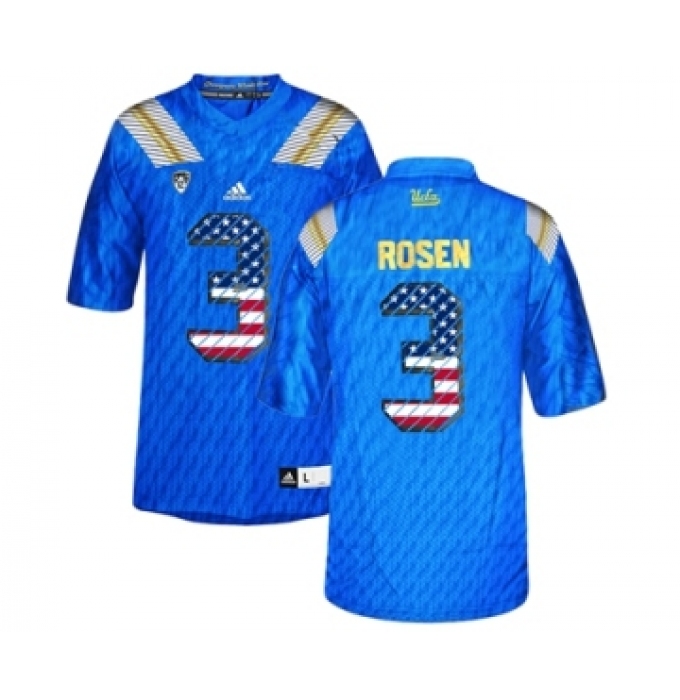 UCLA Bruins 3 Josh Rosen Blue College Football Authentic Jersey Blue