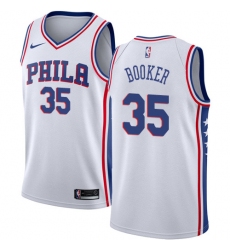 Women's Nike Philadelphia 76ers #35 Trevor Booker Swingman White NBA Jersey - Association Edition