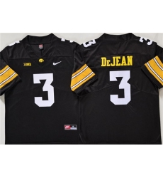 Men's Iowa Hawkeyes #3 Cooper DeJean Black Stitched Jersey