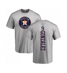 MLB Nike Houston Astros #9 Marwin Gonzalez Ash Backer T-Shirt