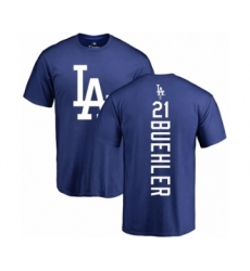 MLB Nike Los Angeles Dodgers #21 Walker Buehler Royal Blue Backer T-Shirt