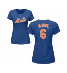 Baseball Women's New York Mets #6 Jeff McNeil Royal Blue Name & Number T-Shirt