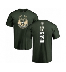 Basketball Milwaukee Bucks #17 Pau Gasol Green Backer T-Shirt