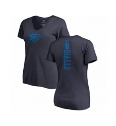 Basketball Women's Oklahoma City Thunder #6 Hamidou Diallo Navy Blue One Color Backer Slim-Fit V-Neck T-Shirt