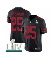 Men's San Francisco 49ers #25 Richard Sherman Black Alternate Vapor Untouchable Limited Player Super Bowl LIV Bound Football Jersey