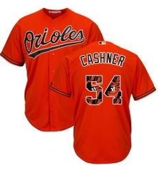 Men's Majestic Baltimore Orioles #54 Andrew Cashner Authentic Orange Team Logo Fashion Cool Base MLB Jersey