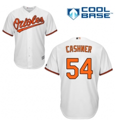Youth Majestic Baltimore Orioles #54 Andrew Cashner Authentic White Home Cool Base MLB Jersey