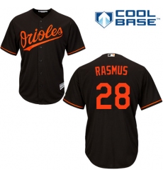 Men's Majestic Baltimore Orioles #28 Colby Rasmus Replica Black Alternate Cool Base MLB Jersey