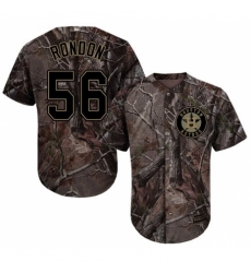 Youth Majestic Houston Astros #56 Hector Rondon Authentic Camo Realtree Collection Flex Base MLB Jersey